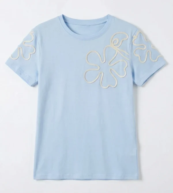 Camiseta Flor Bordada - Imagen 18