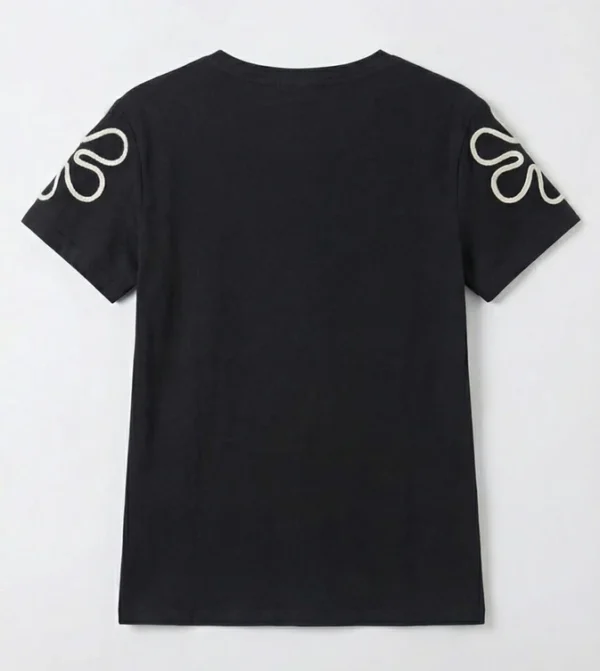 Camiseta Flor Bordada - Imagen 11