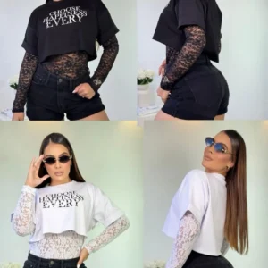 Camiseta Blonda Choose Happiness Every